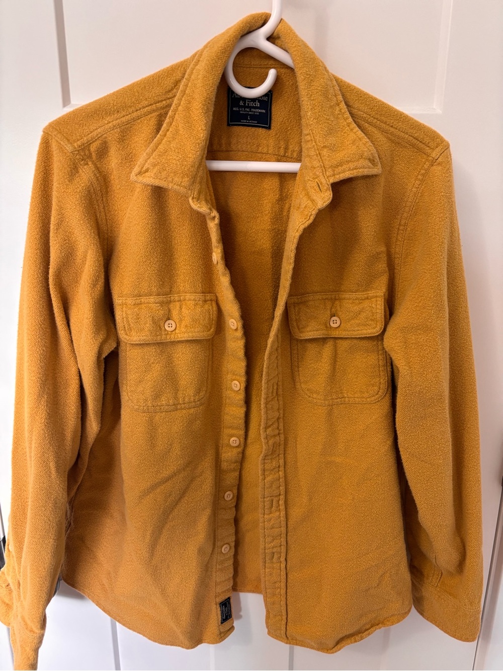 Abercrombie & Fitch Golden Mustard Fleece Shacket
